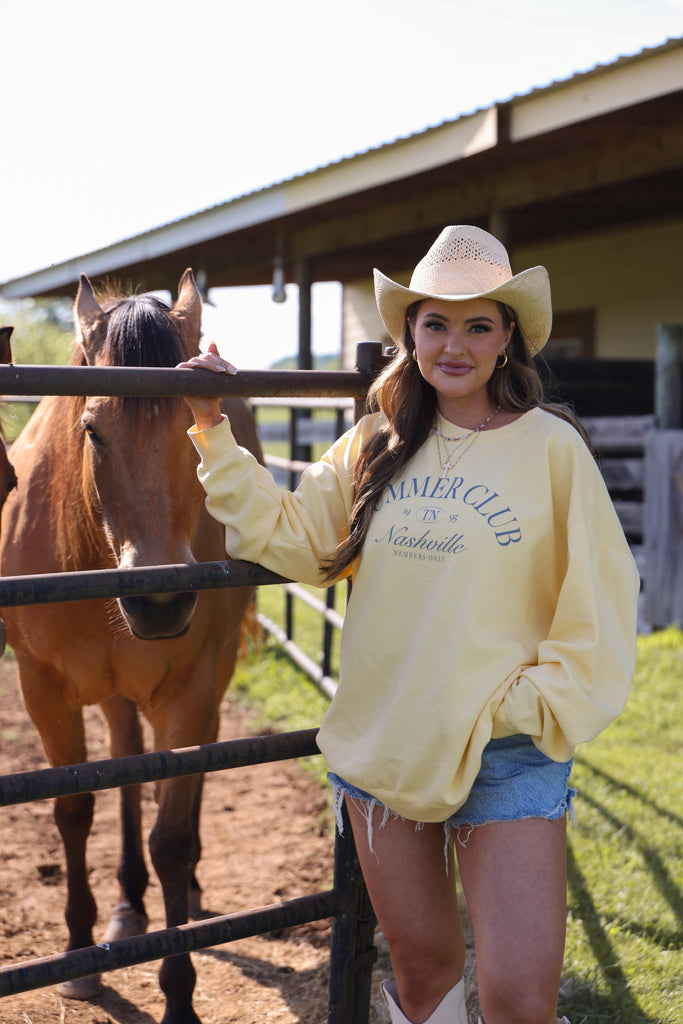 Maddie Perry: Summer Club Sweatshirt- Girl Tribe Co. Maddie Perry x Girl Tribe 