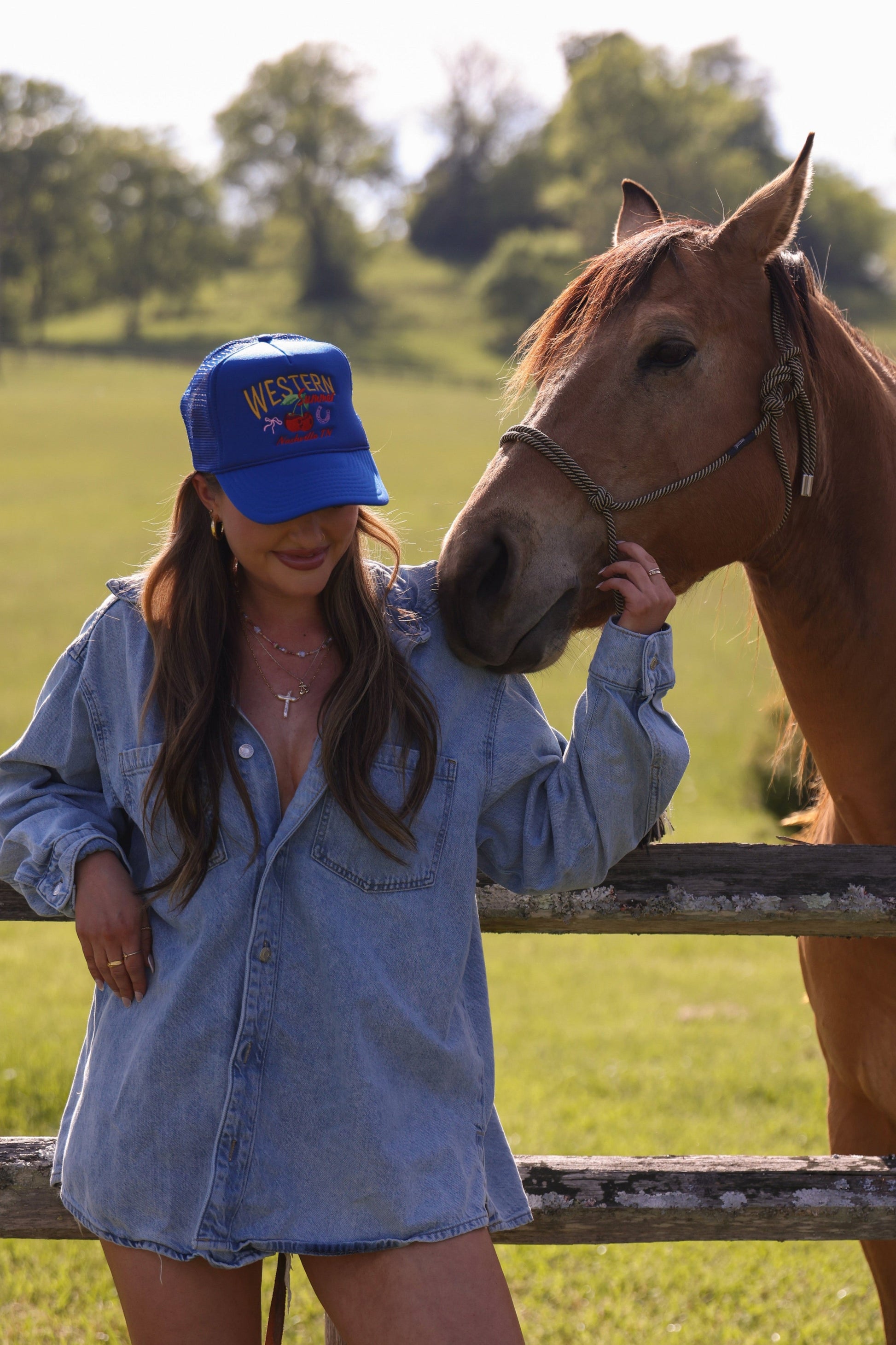 Maddie Perry: Western Summer Trucker Hat- Girl Tribe Co. Maddie Perry X Girl Tribe 