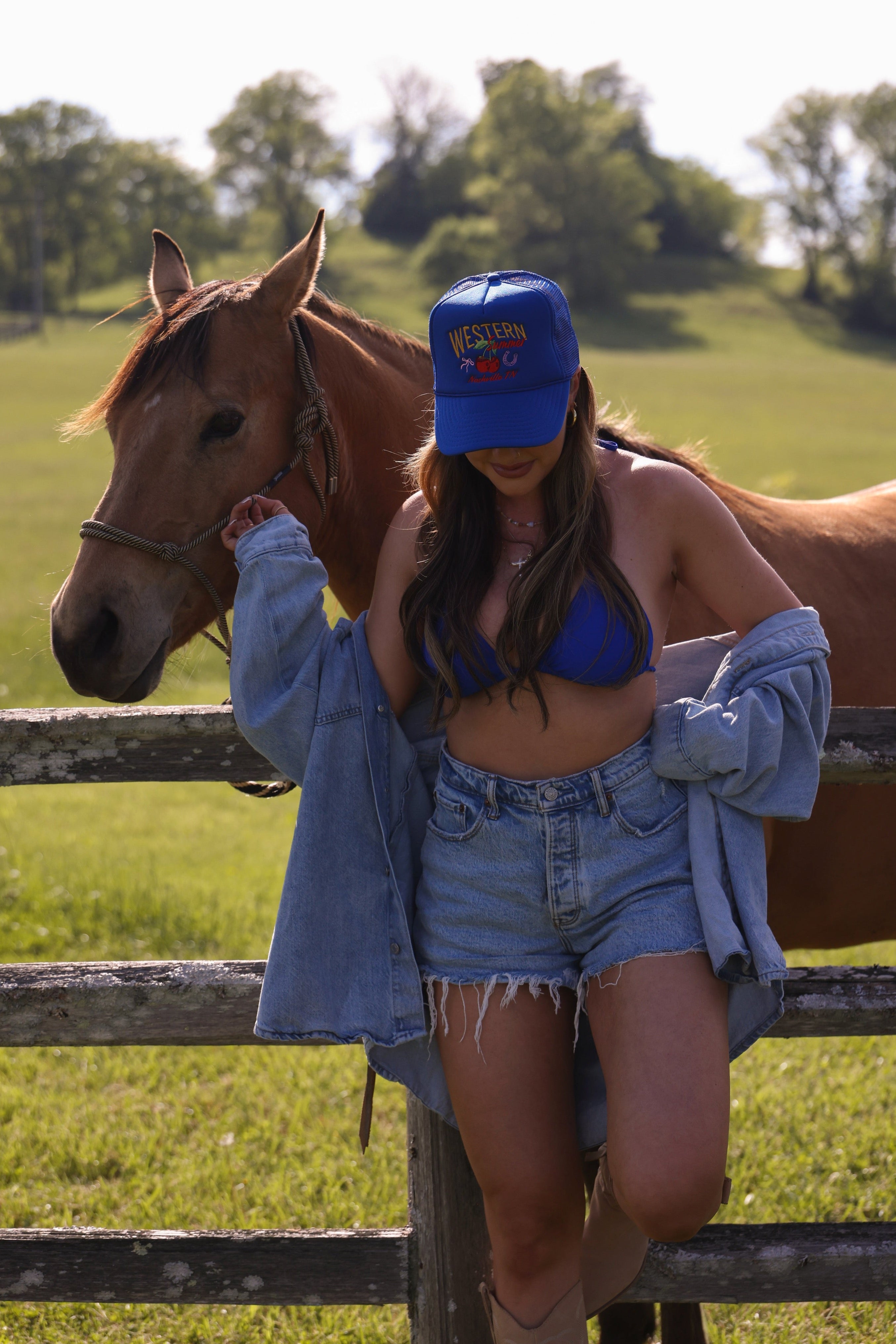 Maddie Perry: Western Summer Trucker Hat- Girl Tribe Co. Maddie Perry X Girl Tribe 