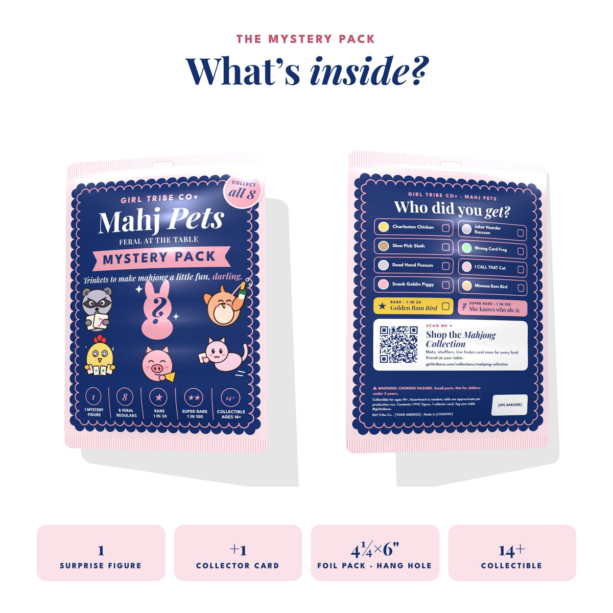 Mahj Pets Mystery Pack Mahjong Trinkets- Series 1: Feral at the Table