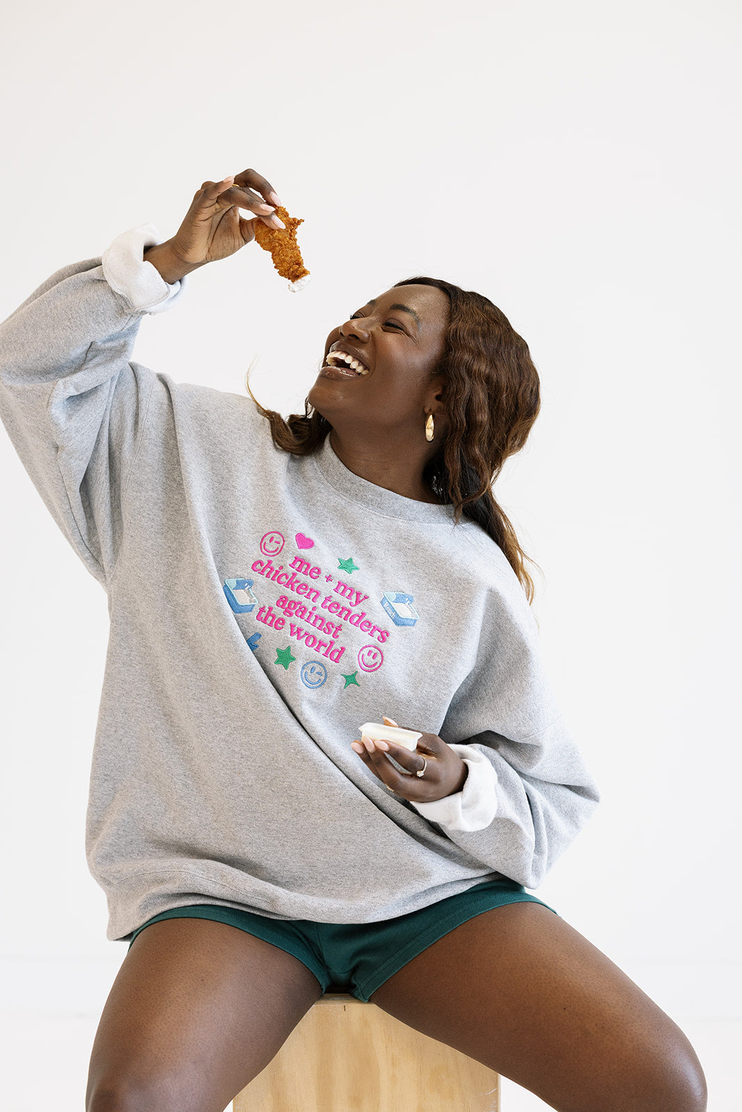 Me And My Chicken Tenders Sweatshirt- Girl Tribe Co. Me + My Collection 