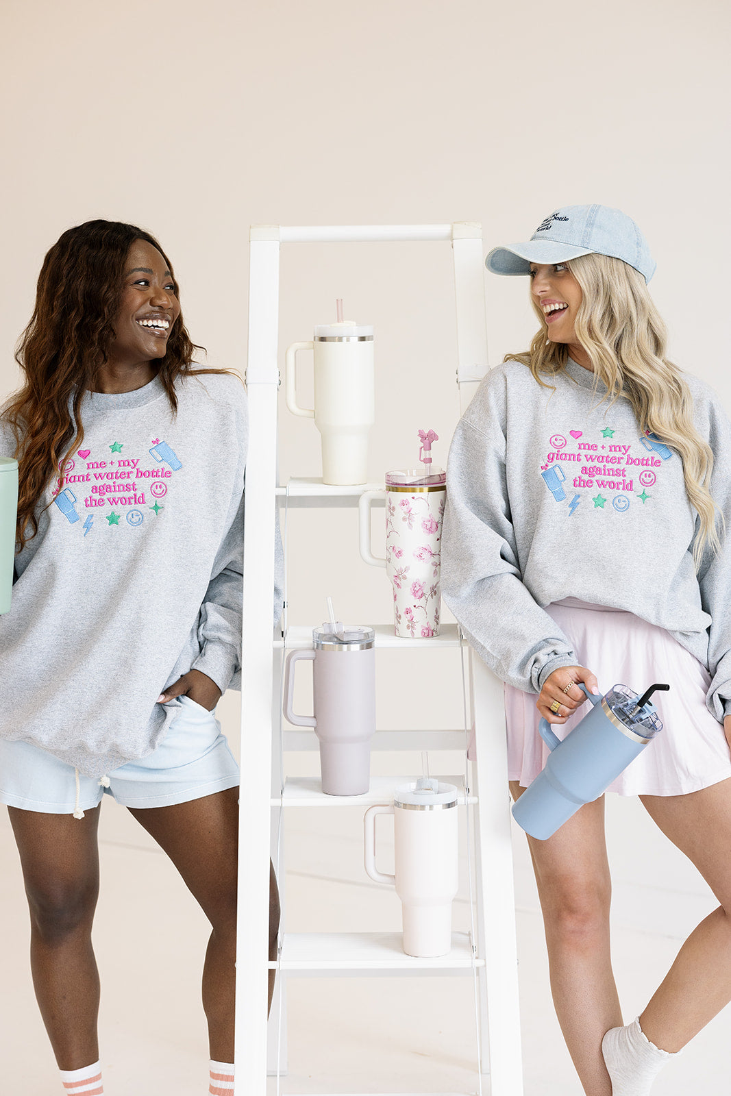 Me And My Giant Water Bottle Sweatshirt- Girl Tribe Co. Me + My Collection 