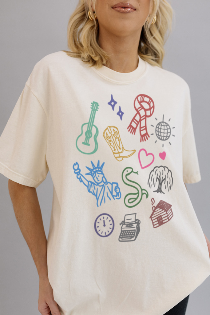 Miss Americana Charms Tee- Girl Tribe Co. Miss Americana Taylor Swift 