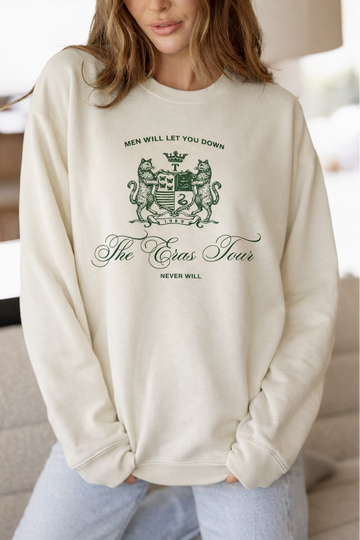 Miss Americana Crest Sweatshirt in Ivory