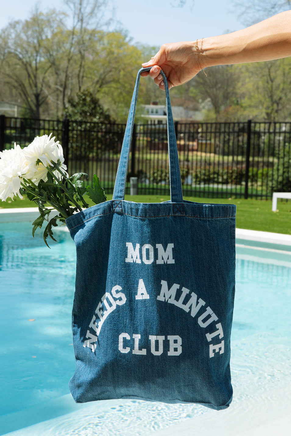 Mom Needs A Minute Tote- Girl Tribe Co. Cool Mom Club 