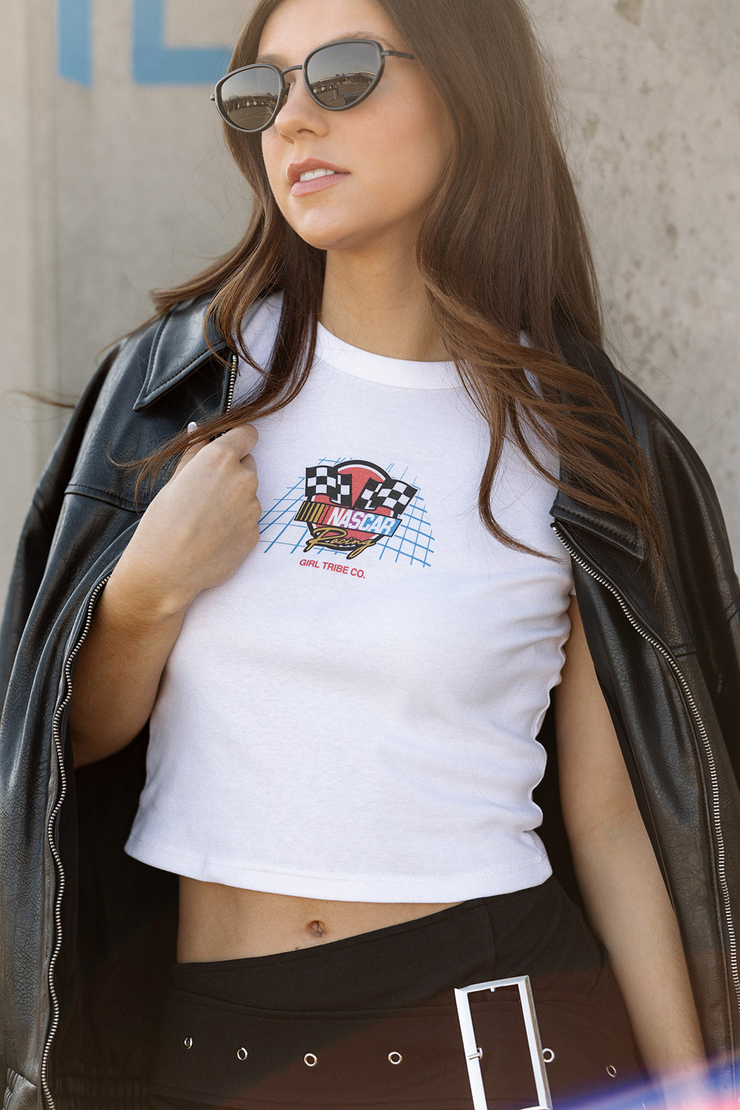 NASCAR 90's Racing Baby Tee- Girl Tribe Co. NASCAR X Girl Tribe 