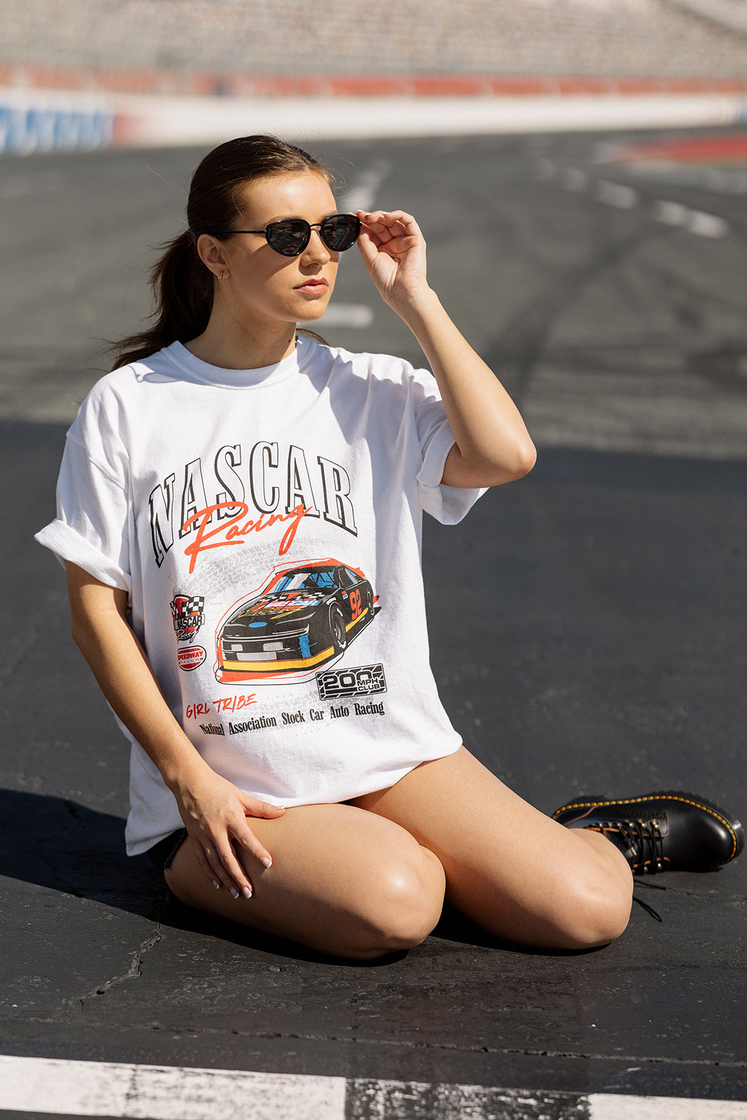 NASCAR Racing Speedway Racer Tee- Girl Tribe Co. NASCAR X Girl Tribe 
