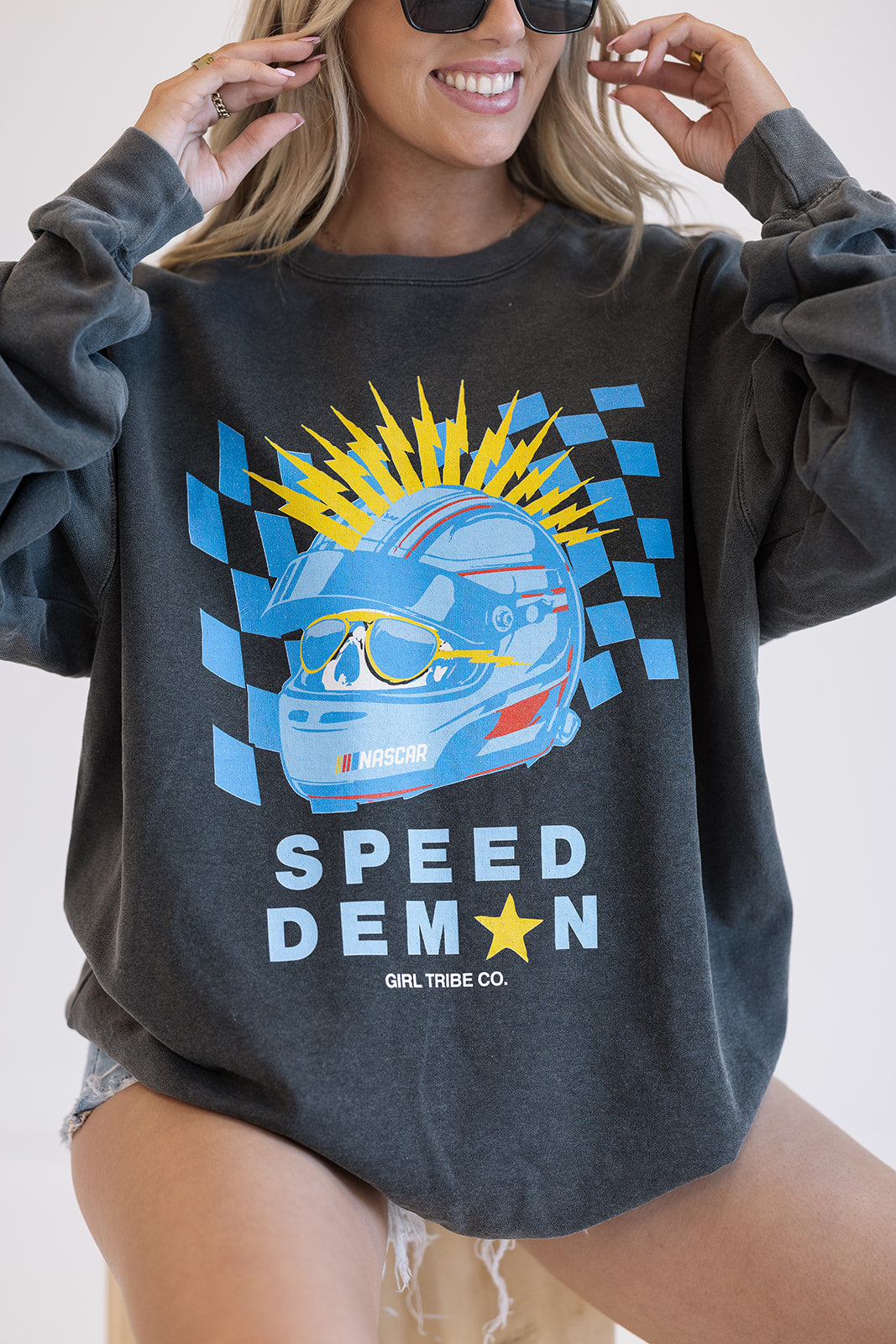 NASCAR Speed Demon Sweatshirt- Girl Tribe Co. NASCAR X Girl Tribe 