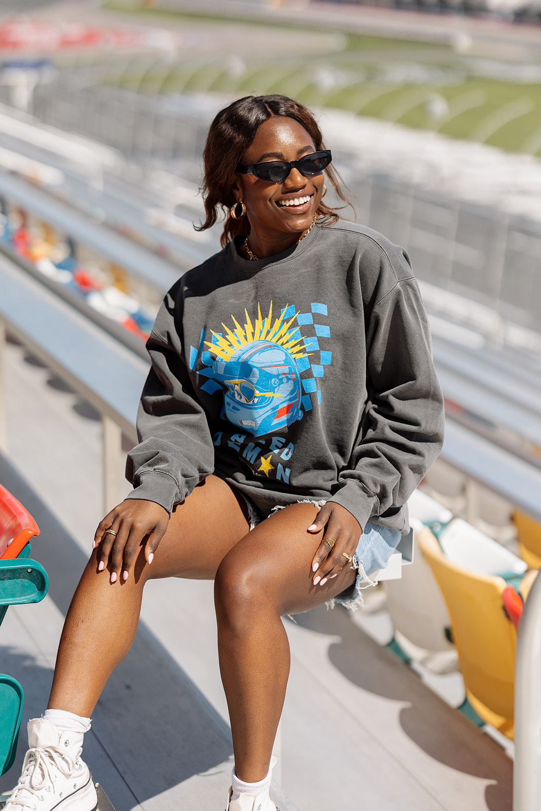 NASCAR Speed Demon Sweatshirt- Girl Tribe Co. NASCAR X Girl Tribe 