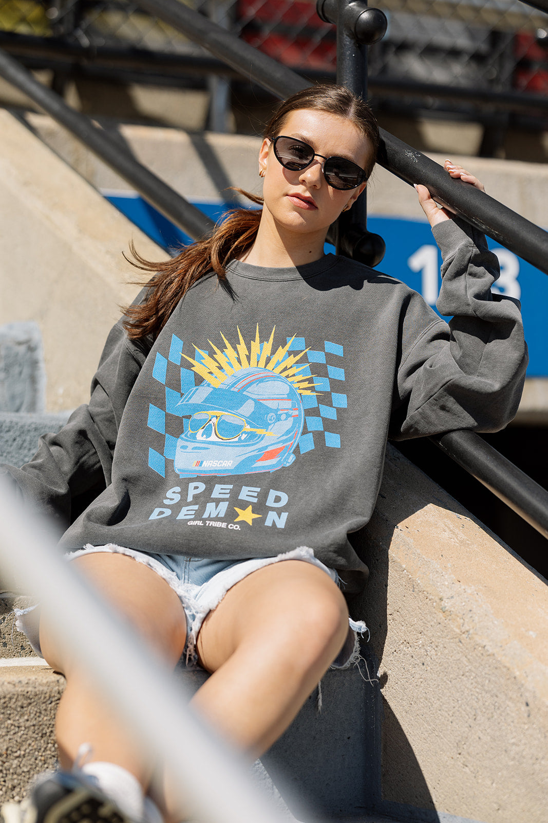NASCAR Speed Demon Sweatshirt- Girl Tribe Co. NASCAR X Girl Tribe 