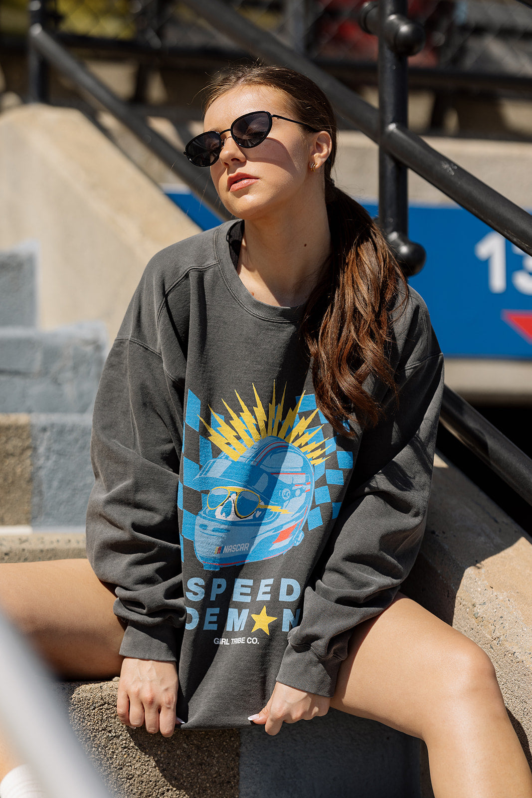 NASCAR Speed Demon Sweatshirt- Girl Tribe Co. NASCAR X Girl Tribe 