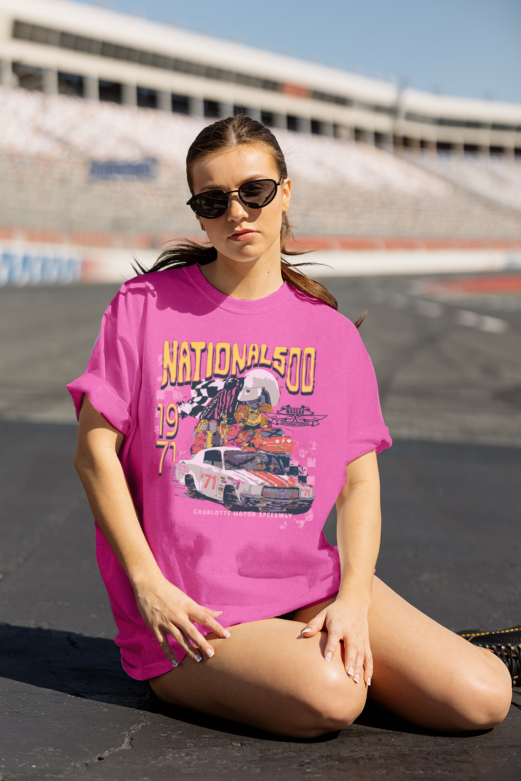  National 500 1971 Tee- Girl Tribe Co. NASCAR X Girl Tribe 