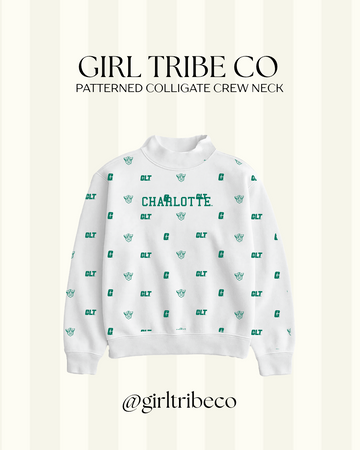 UNC Charlotte Logo Embroidered Mock Neck