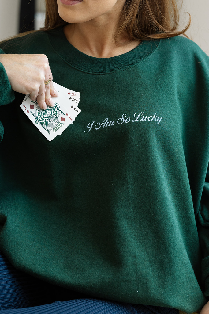 I Am So Lucky Sweatshirt - Girl Tribe Co. St Patrick's Day Collection