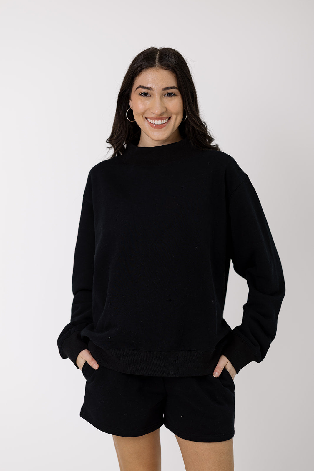 Girl Tribe Mock Neck in Black