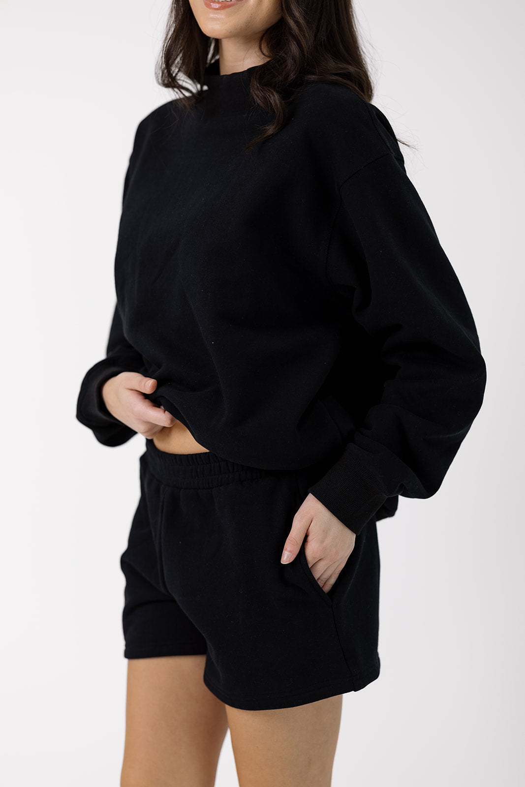 Girl Tribe Mock Neck in Black