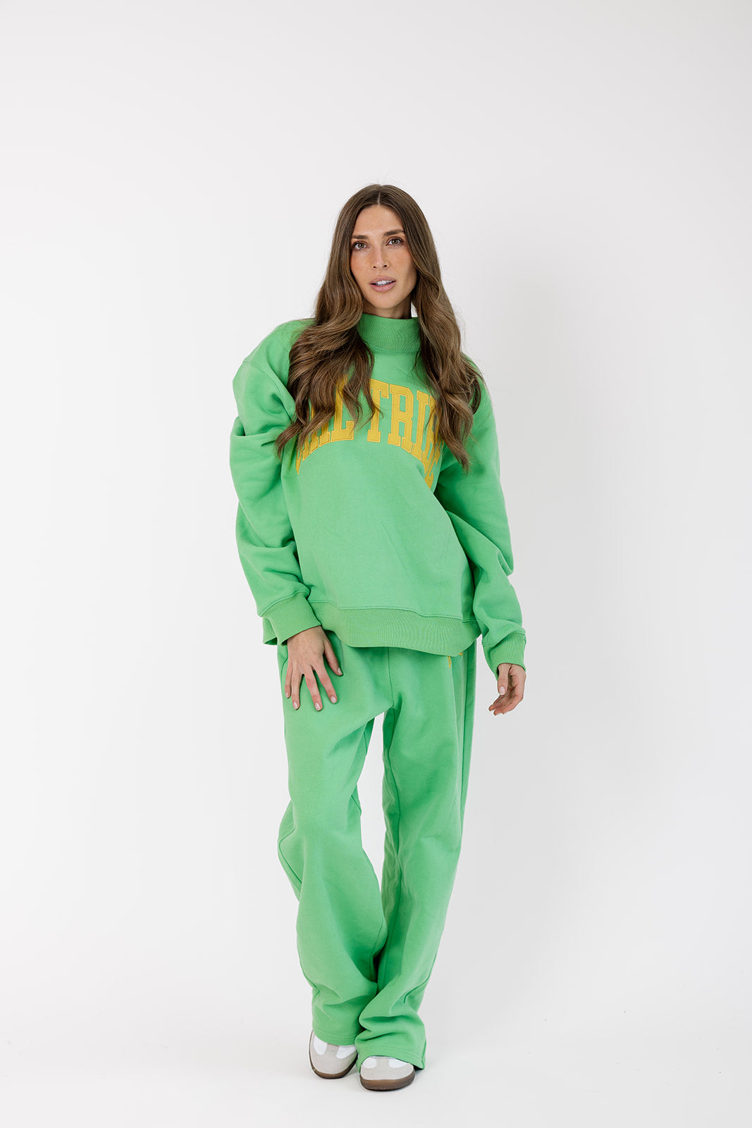 Girl Tribe Embroidered Mock Neck in Spring Green – Girl Tribe Co.