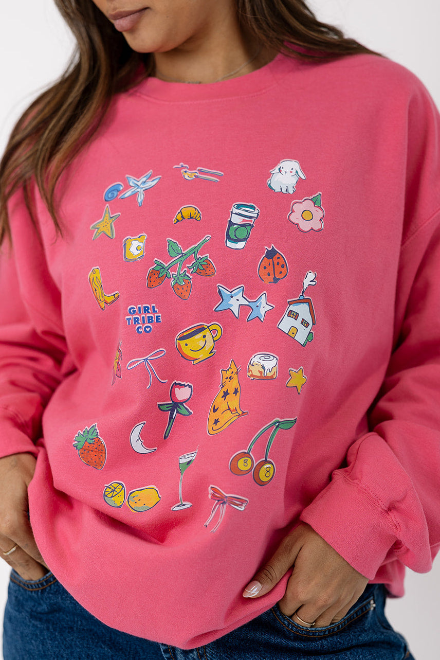 Girl Tribe Icons in Hot Pink