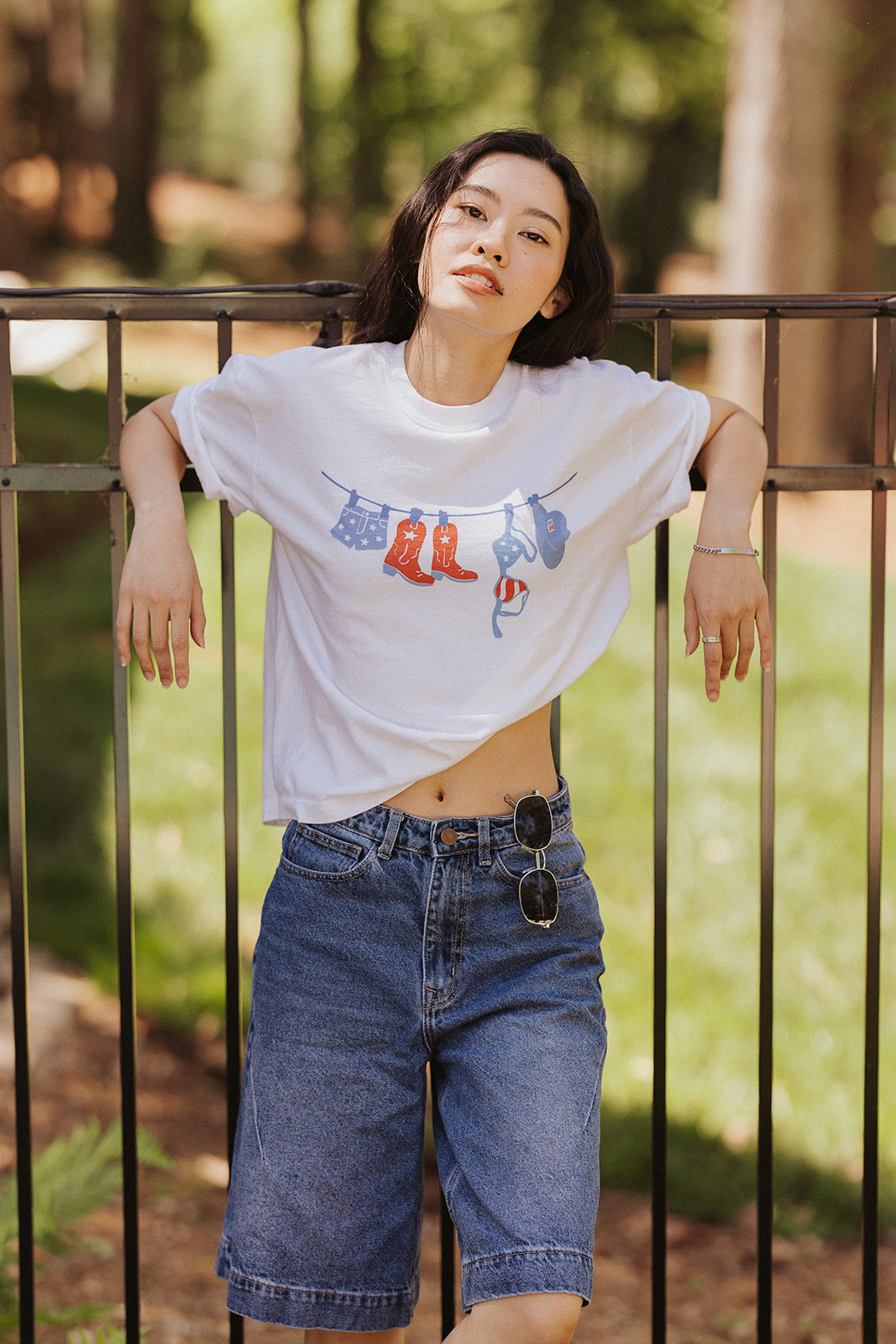 Americana Clothesline Summer Tee