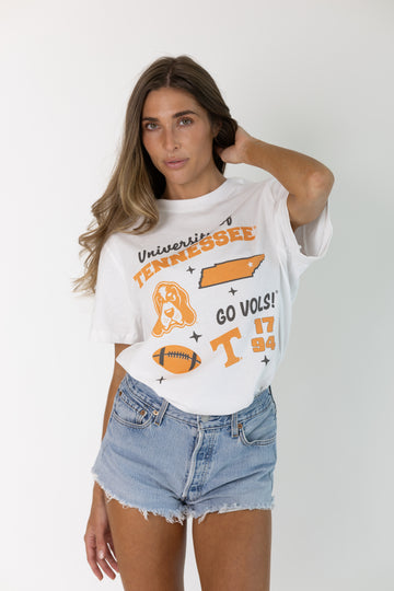 University of Tennessee Campus Vintage Collage Boxy Crop Tee