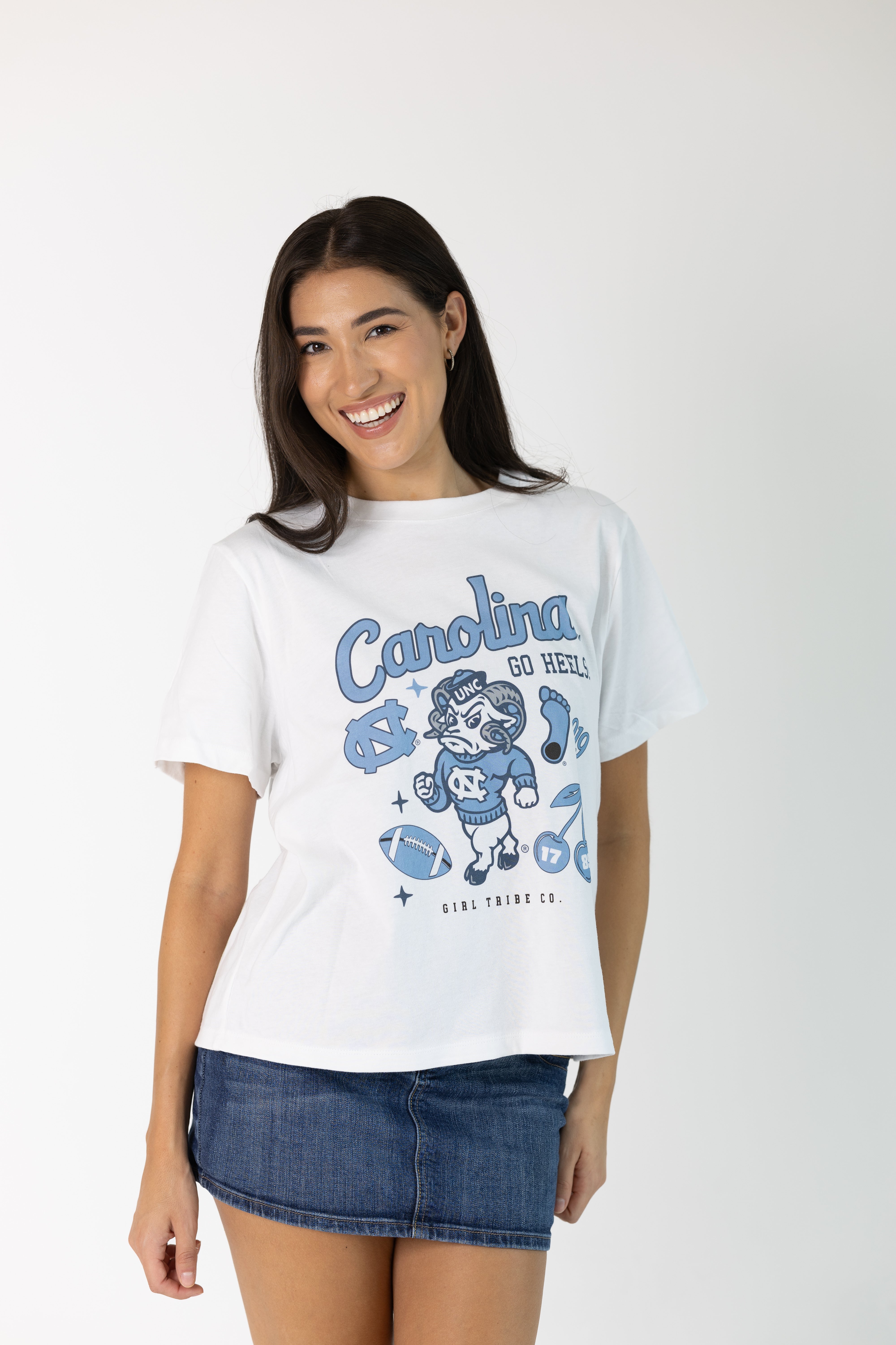 UNC Chapel Hill Campus Collage Boxy Crop Tee