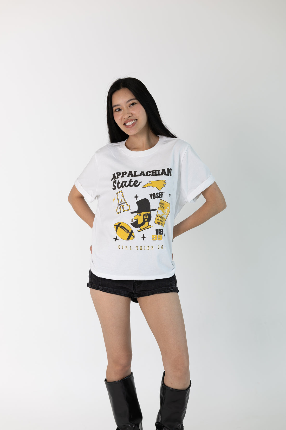 Appalachian State Campus Collage Boxy Crop Tee