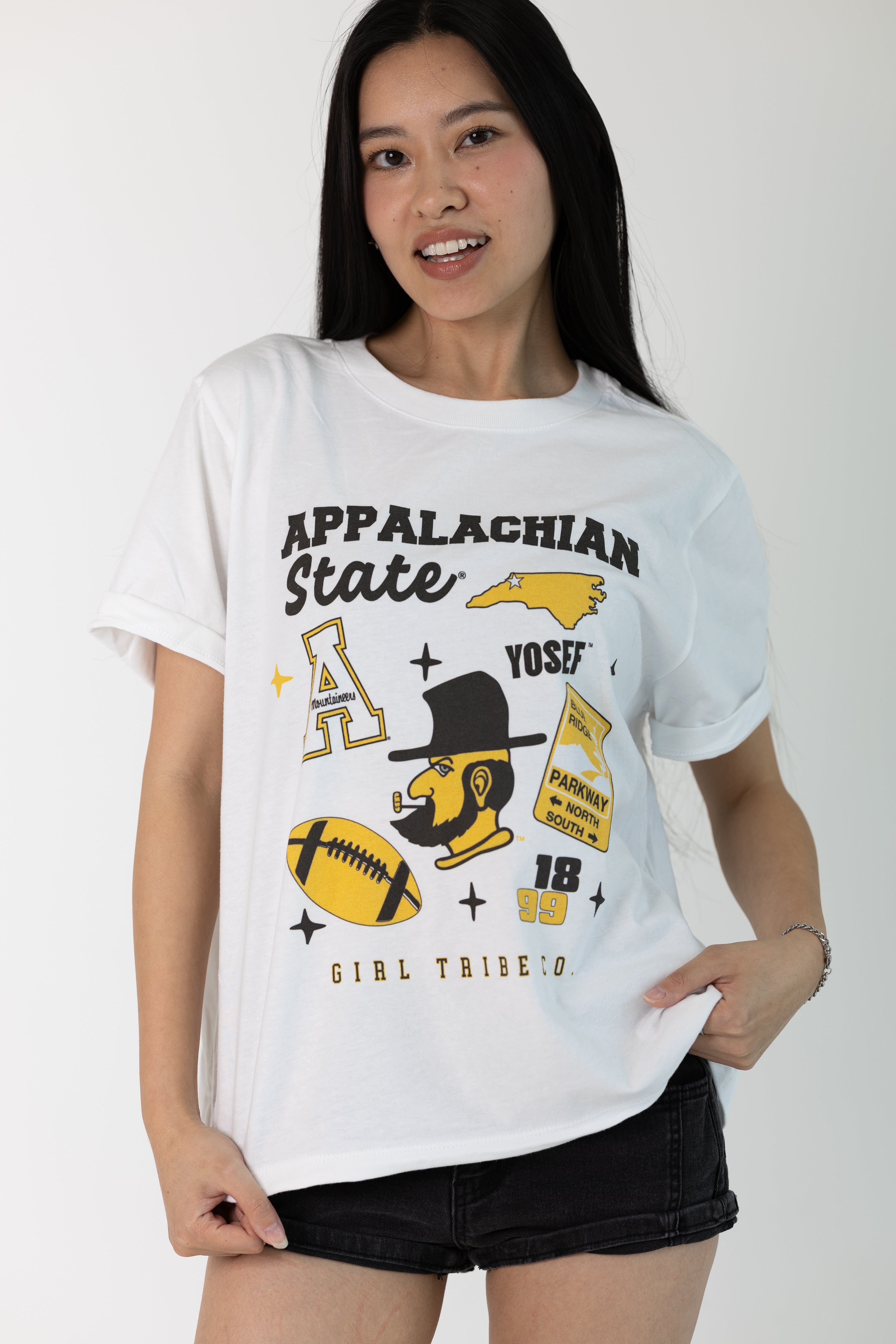 Appalachian State Campus Collage Boxy Crop Tee