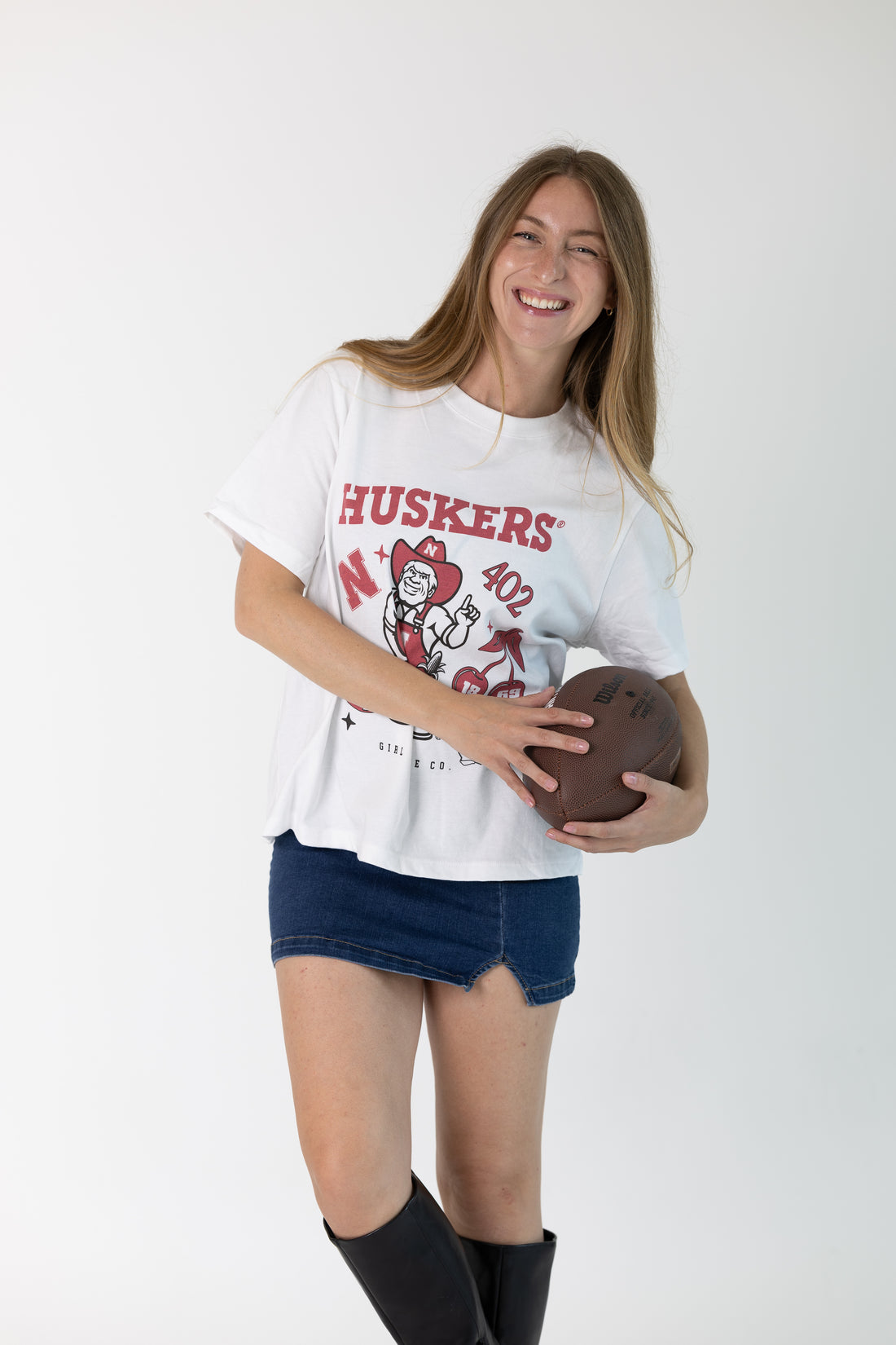 University of Nebraska Campus Collage Boxy Crop Tee