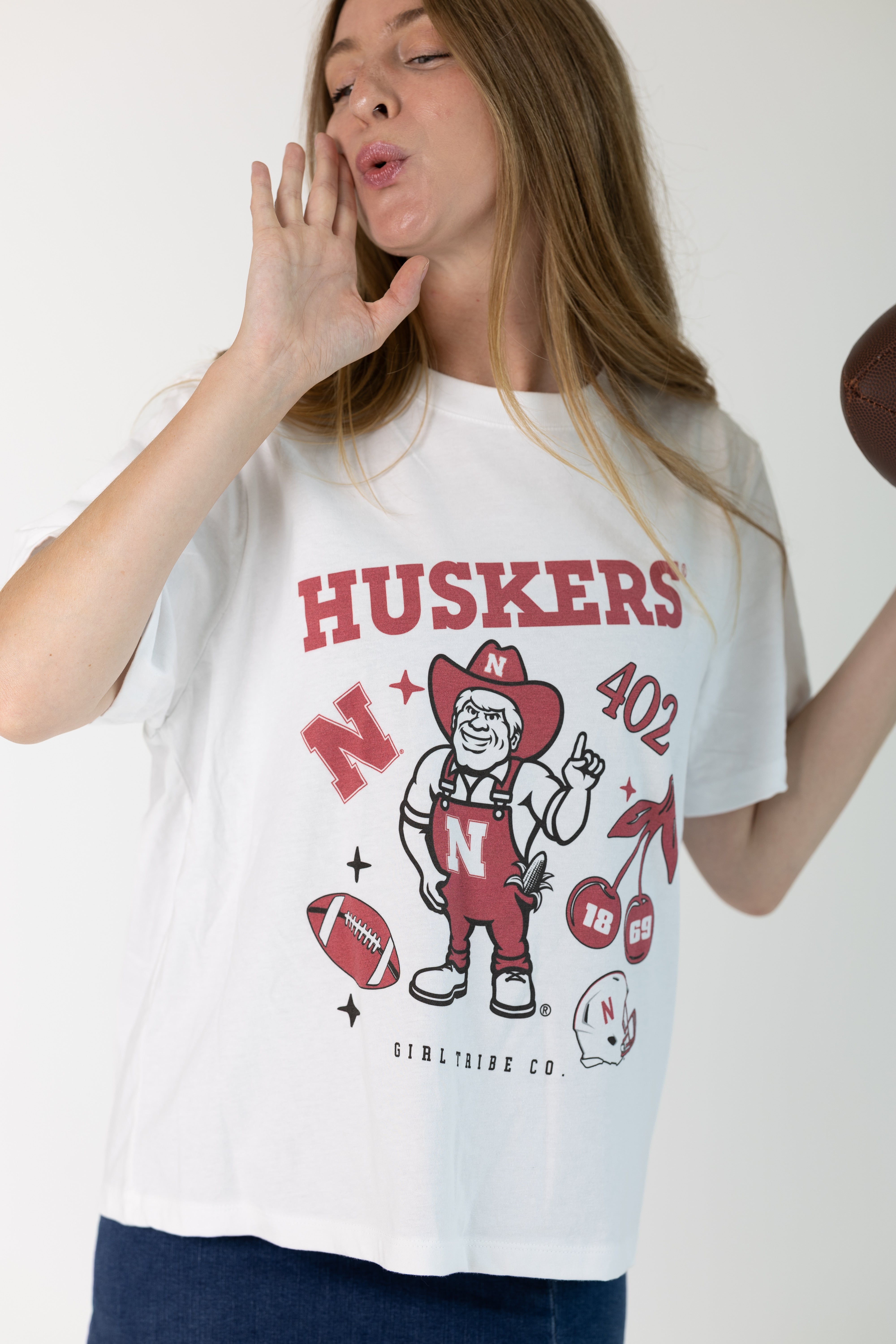 University of Nebraska Campus Collage Boxy Crop Tee