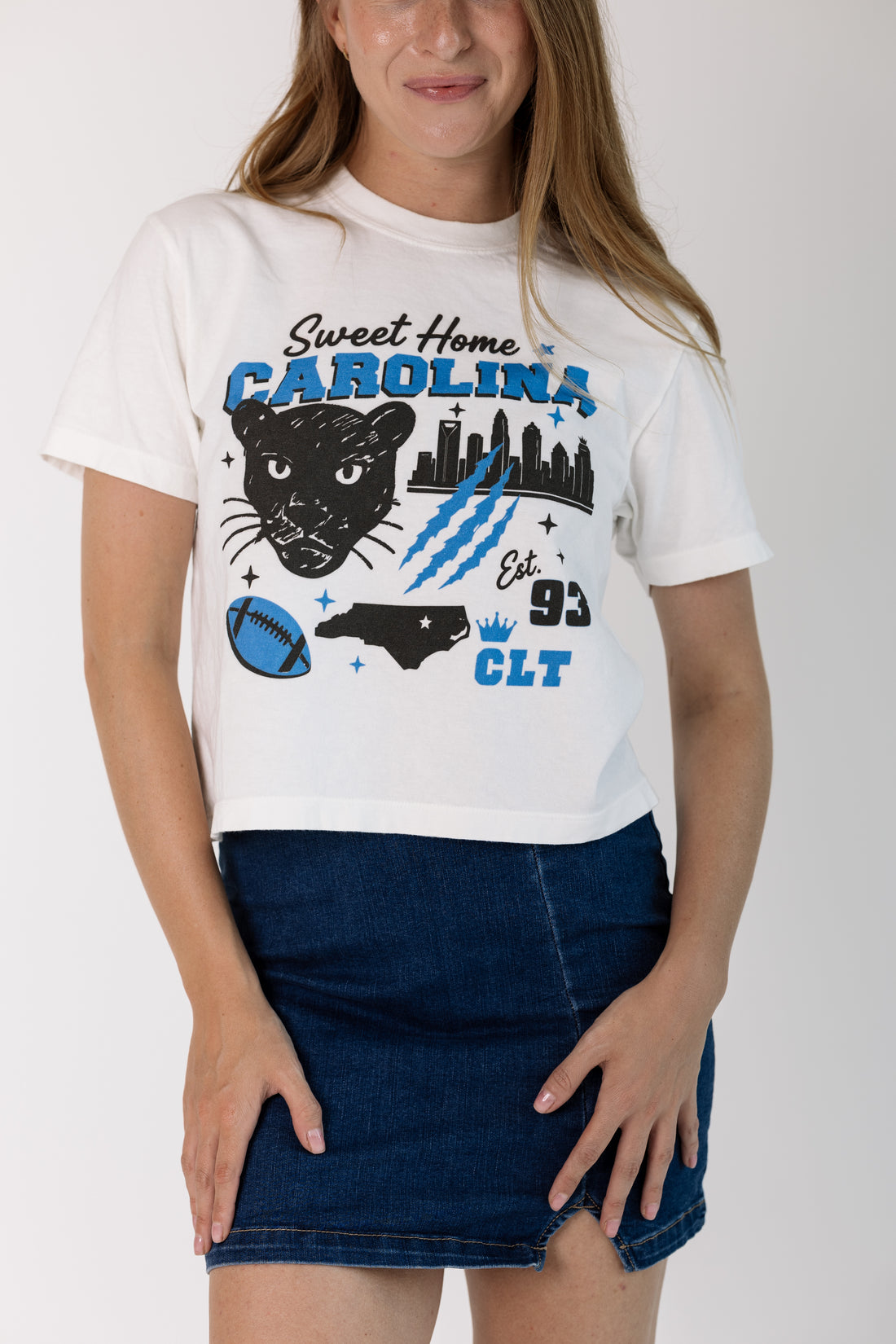 Sweet Home Carolina Collage Cropped Tee