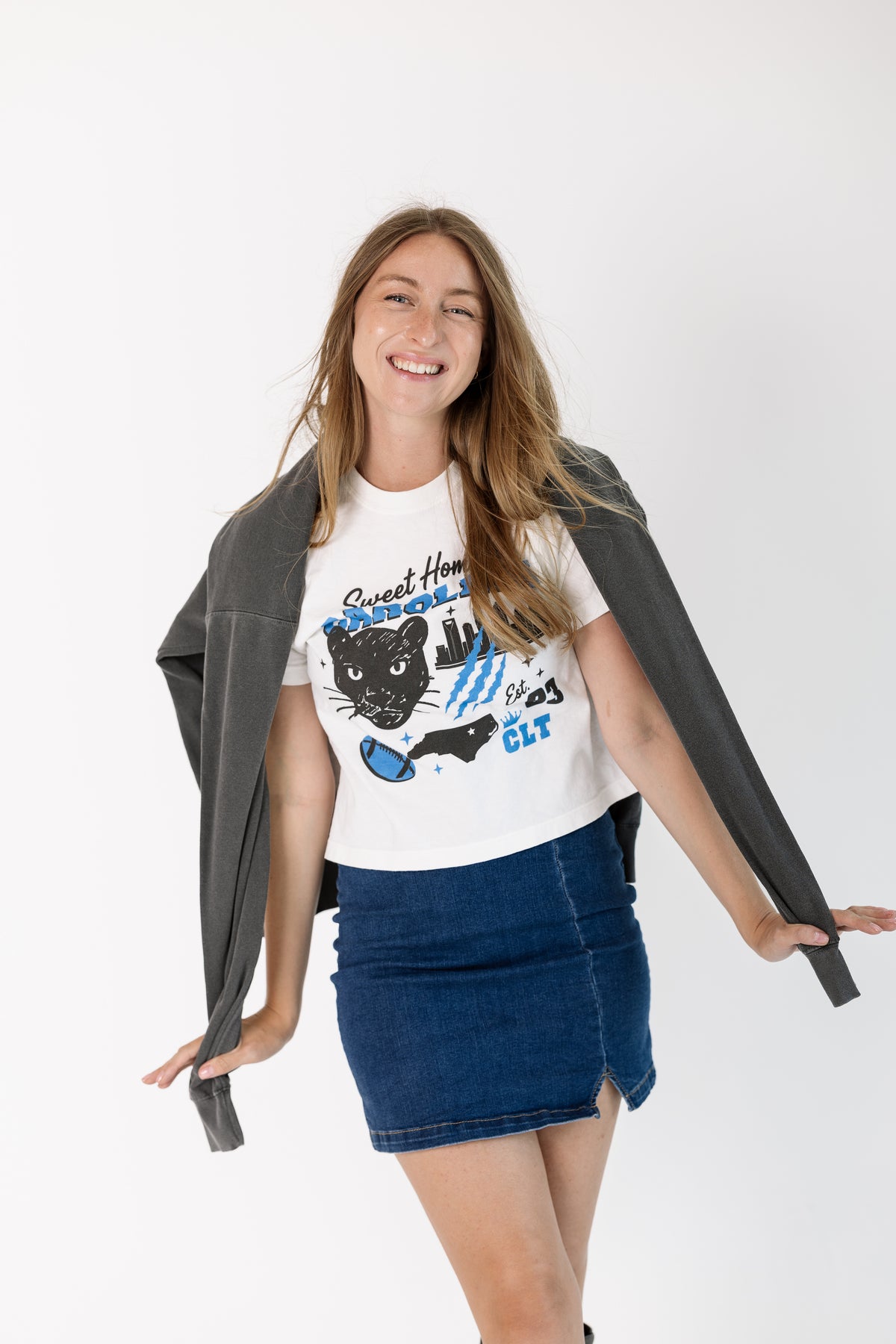 Sweet Home Carolina Collage Cropped Tee