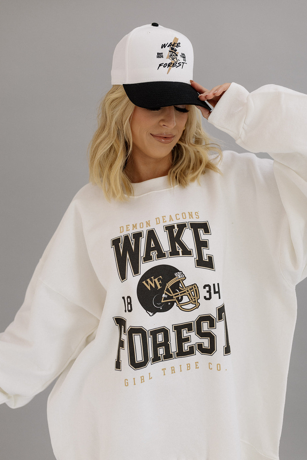 Wake Forest University: WF Lightning Bolt Two Toned Hat