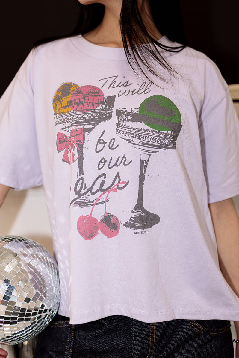 This Will Be Our Year Cropped Tee in Lilac