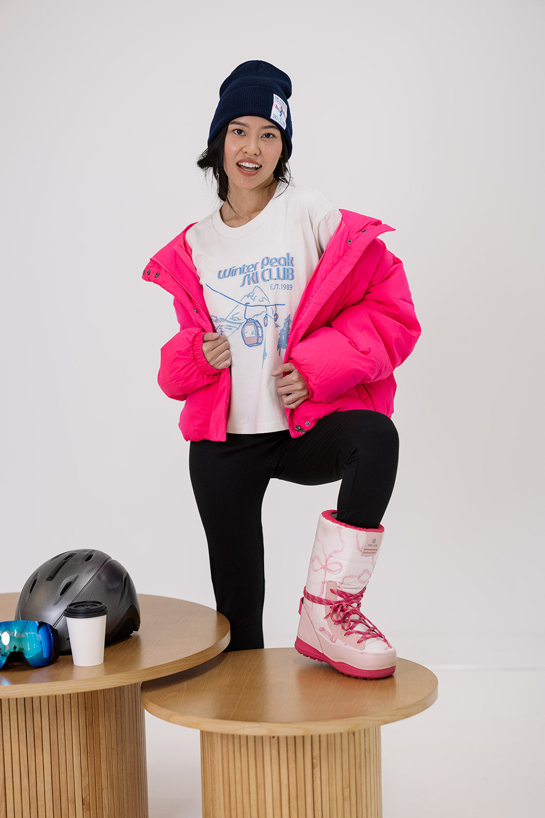 Winter Peak Ski Club Cropped Tee