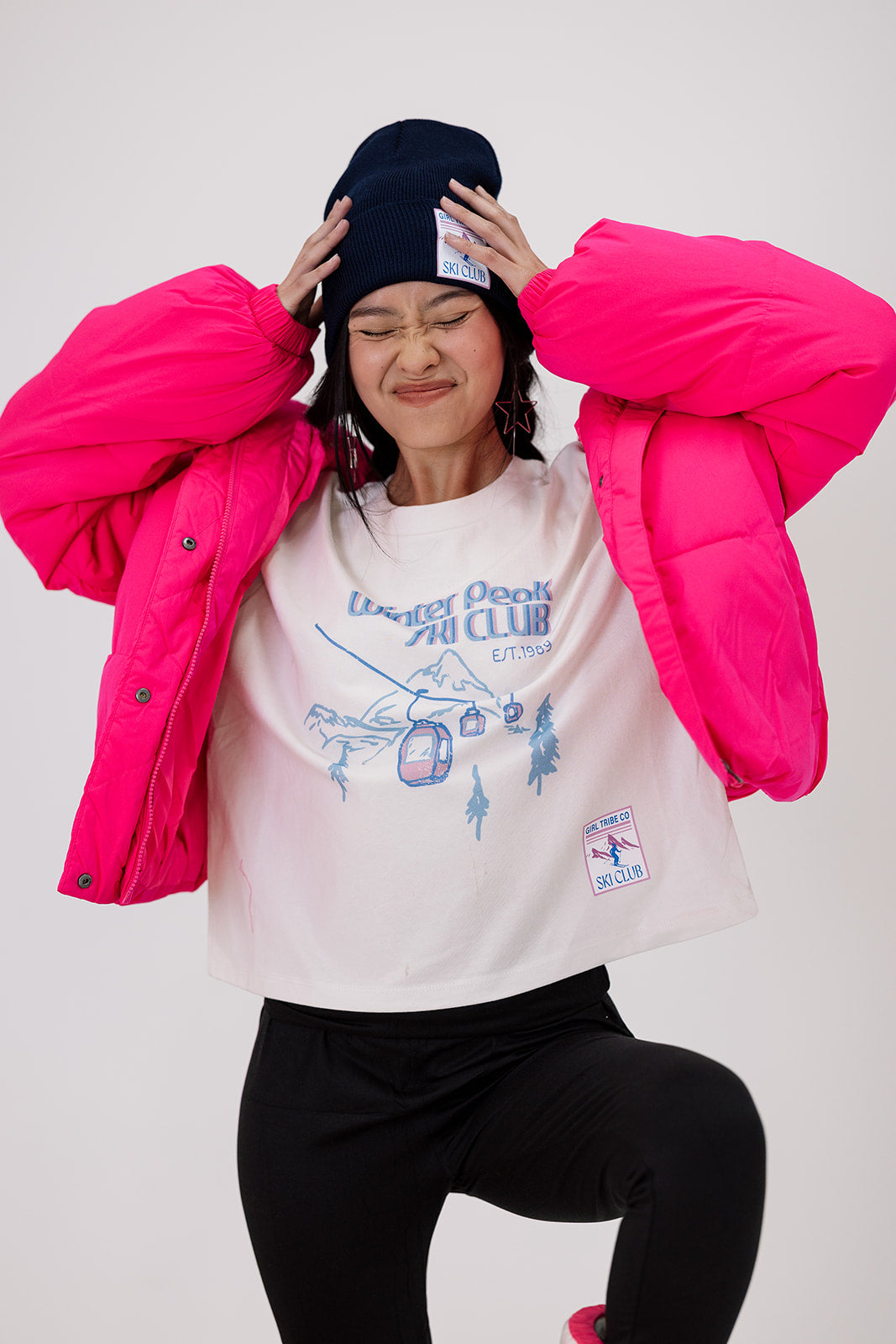 Winter Peak Ski Club Cropped Tee