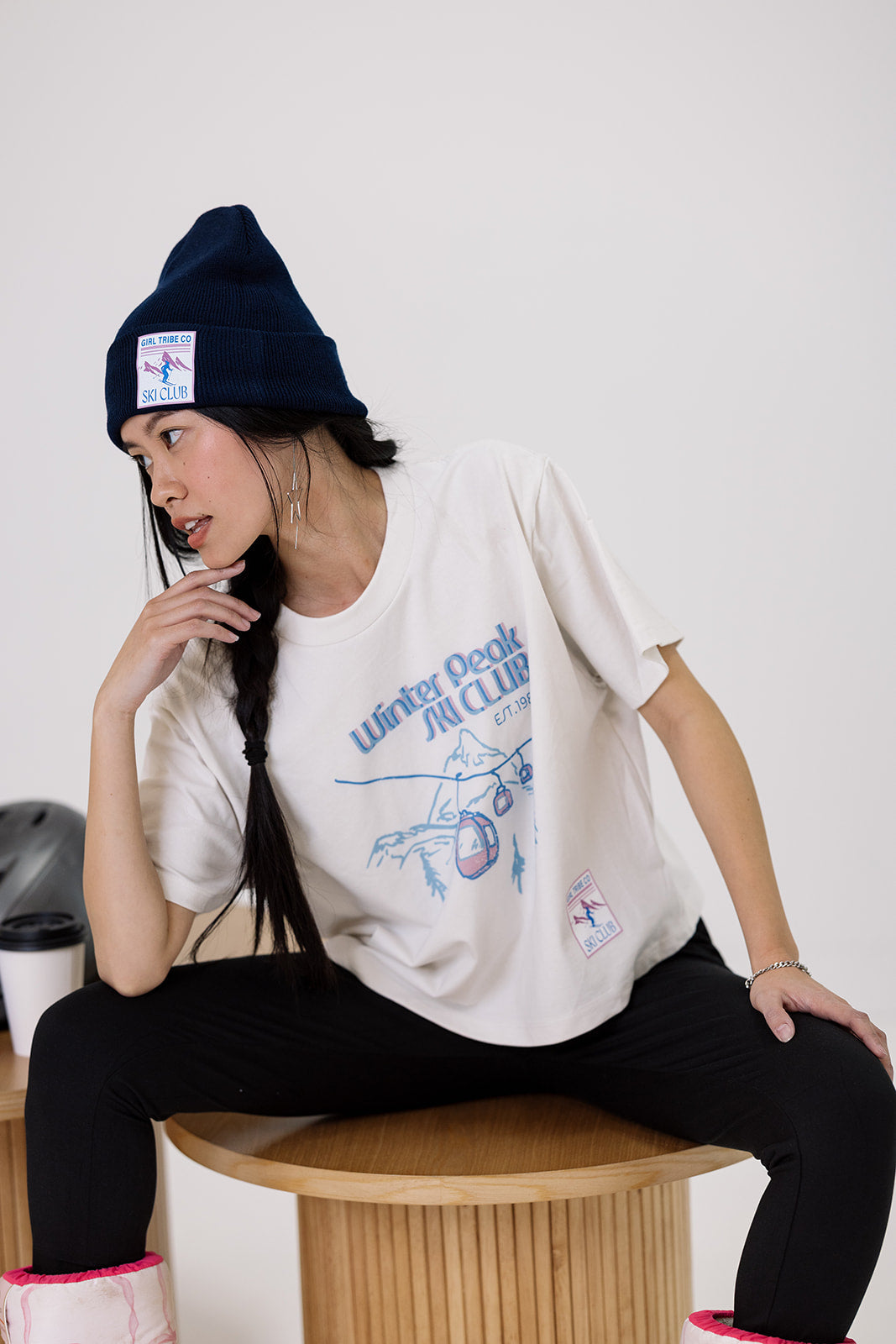 Winter Peak Ski Club Cropped Tee