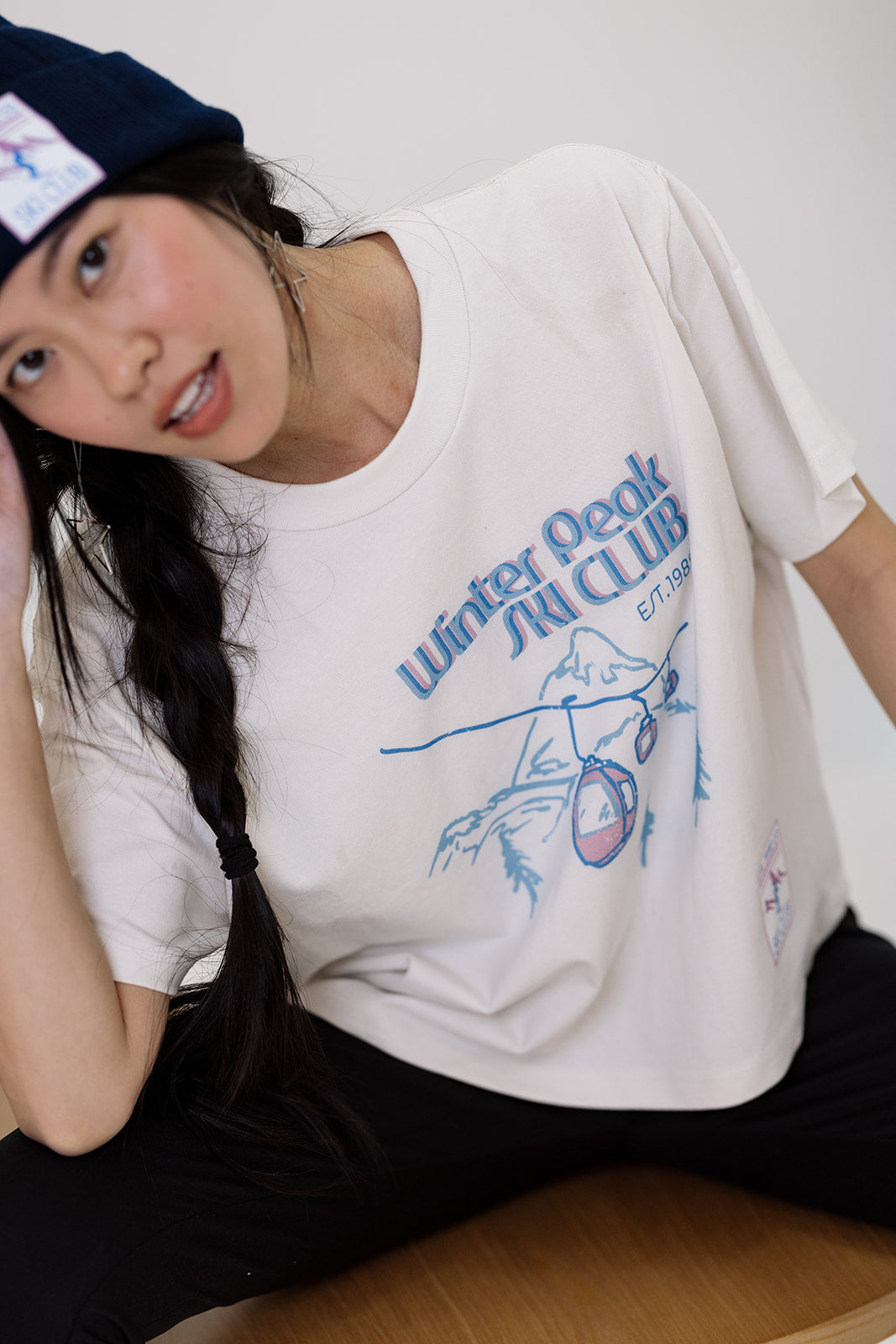 Winter Peak Ski Club Cropped Tee