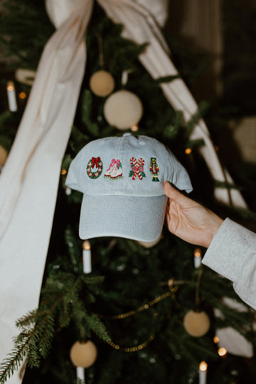 Christmas Needlepoint Icon Embroidered Hat