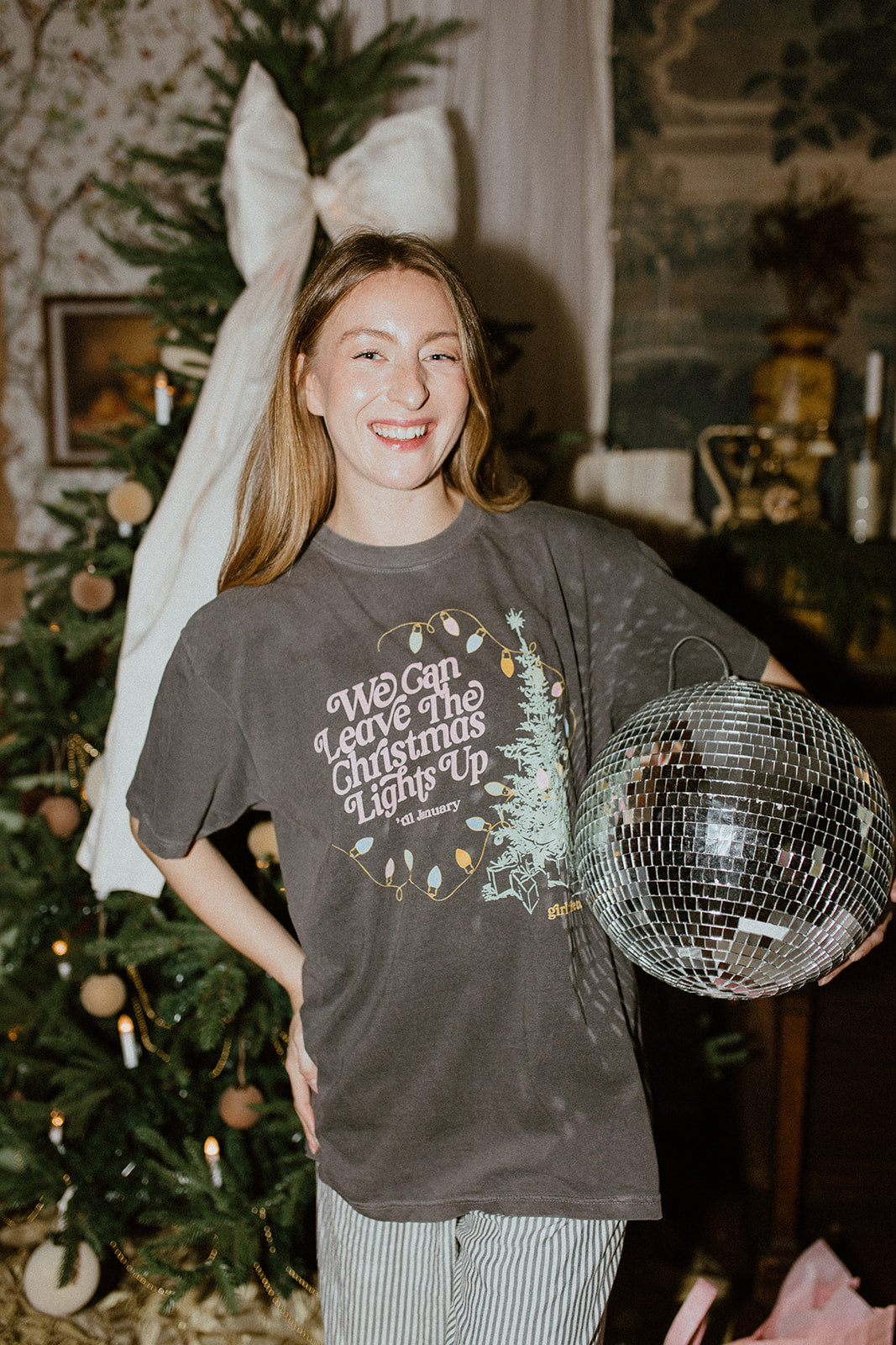 Leave the Christmas Lights Up Tee