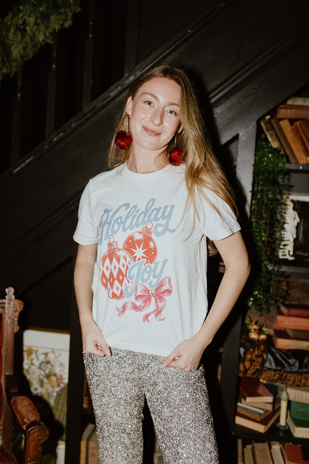 Holiday Joy Women's Cropped Tee
