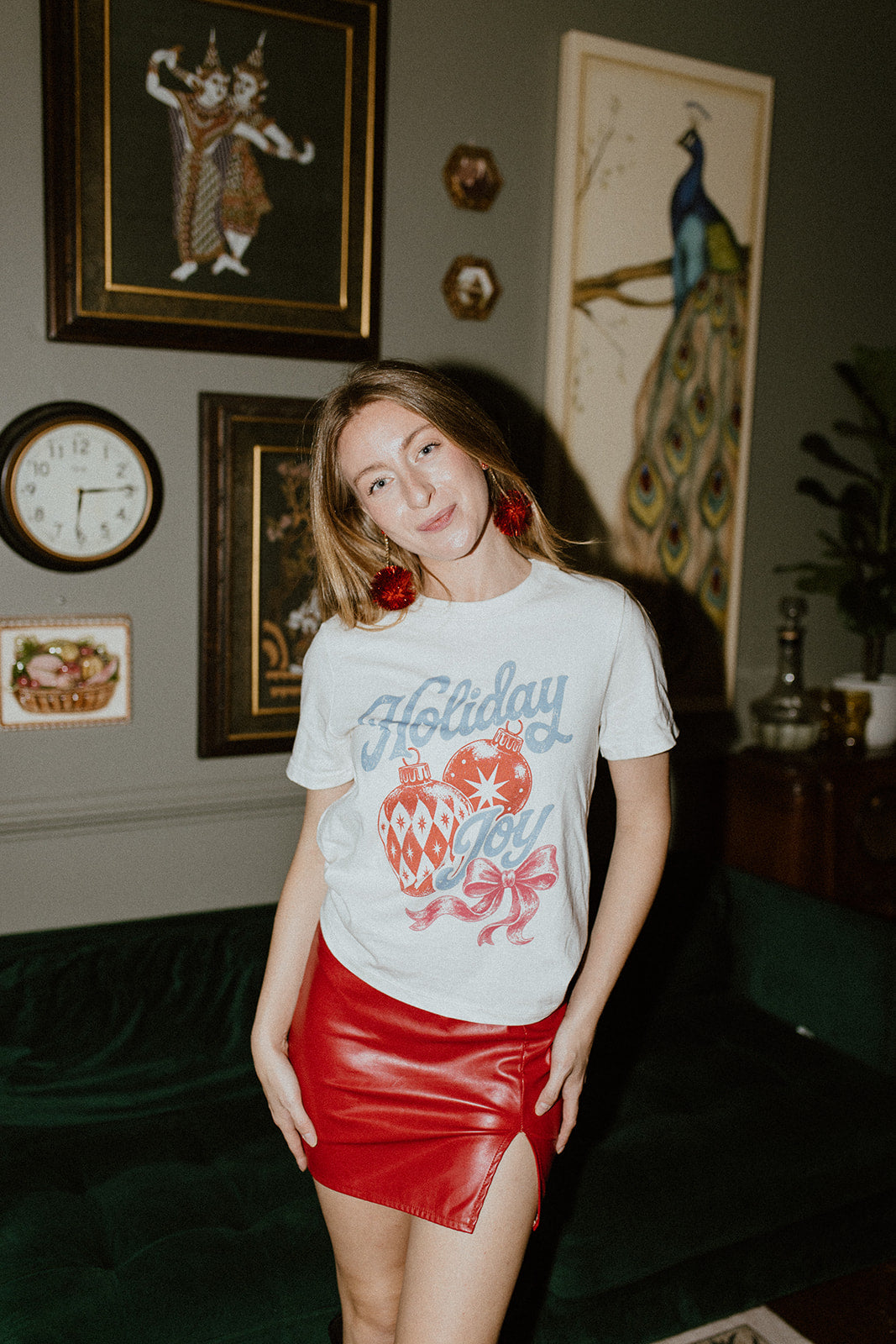 Holiday Joy Women's Cropped Tee