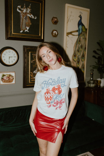 Holiday Joy Women's Cropped Tee
