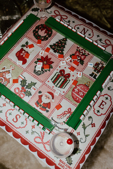 Christmas Needlepoint Mahjong Mat