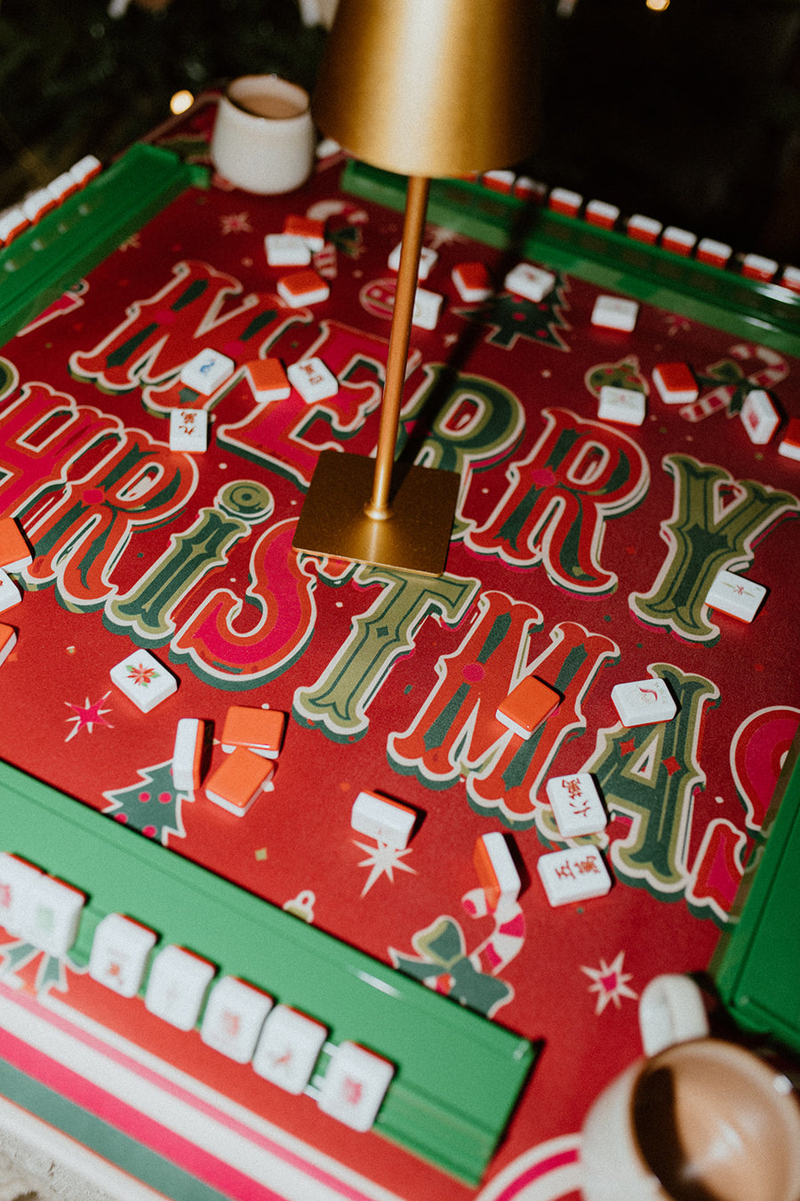 Merry Christmas Holiday Mahjong Mat