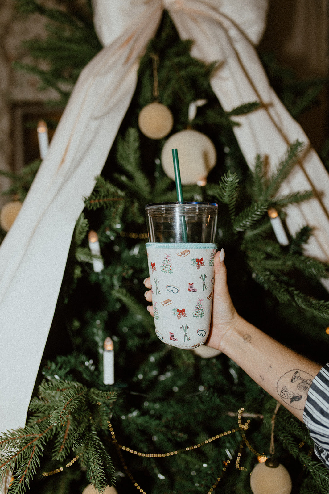 Iced Coffee Sleeve - Holiday Ski