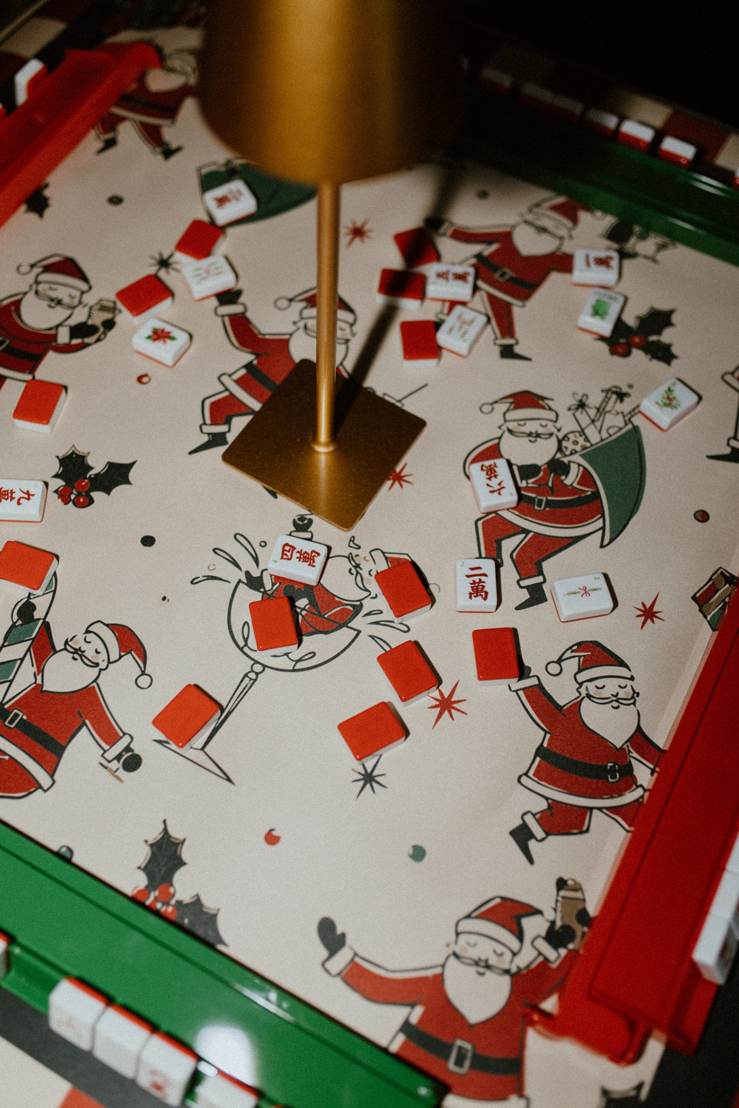 Jolly St. Nick Christmas Mahjong Mat