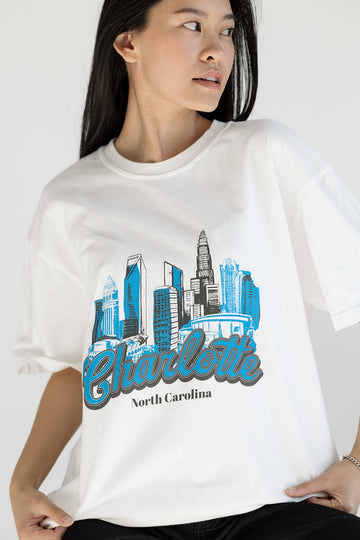 Charlotte skyline tee