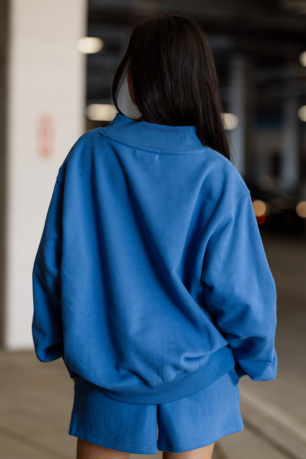 Girl Tribe Mock Neck Sweatshirt in Royal Blue