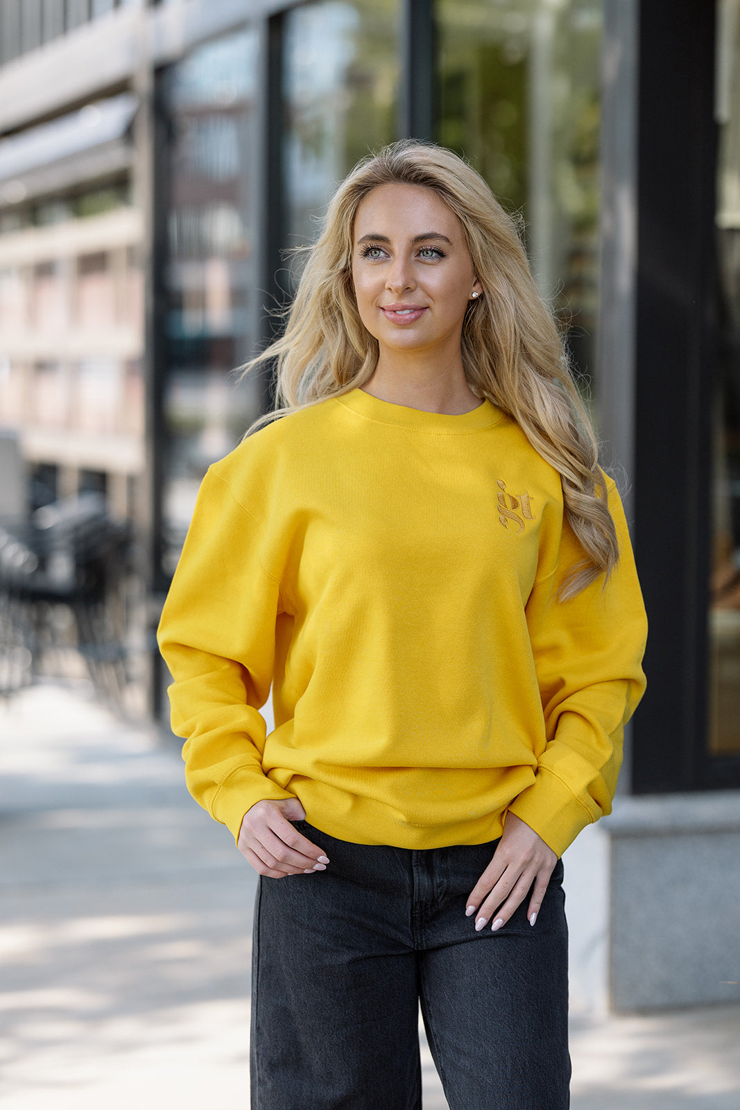 Girl Tribe Logo Sweatshirt in Yellow