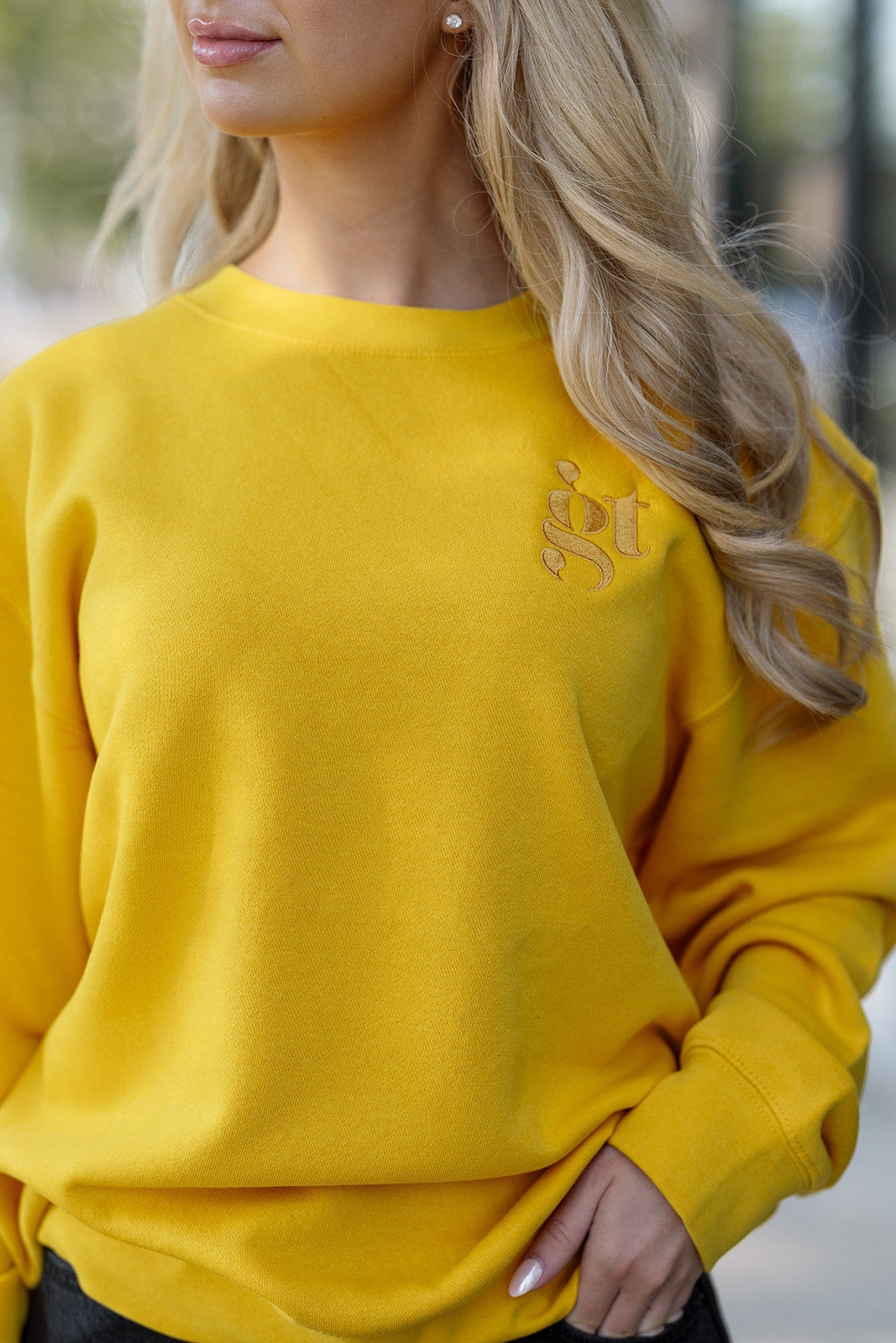 Girl Tribe Logo Sweatshirt in Yellow